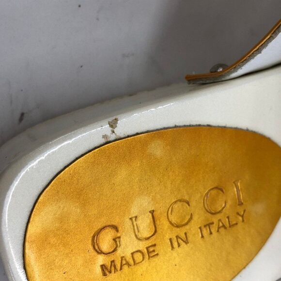 Gucci Y2K Gold Topaz Horsebit Platform Thong Sandals w/ Box Size EU 36/US 5.5 - Picture 10 of 11